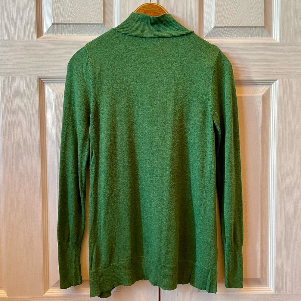 Merona Open Front Green Cardigan Size Medium - Picture 5 of 5